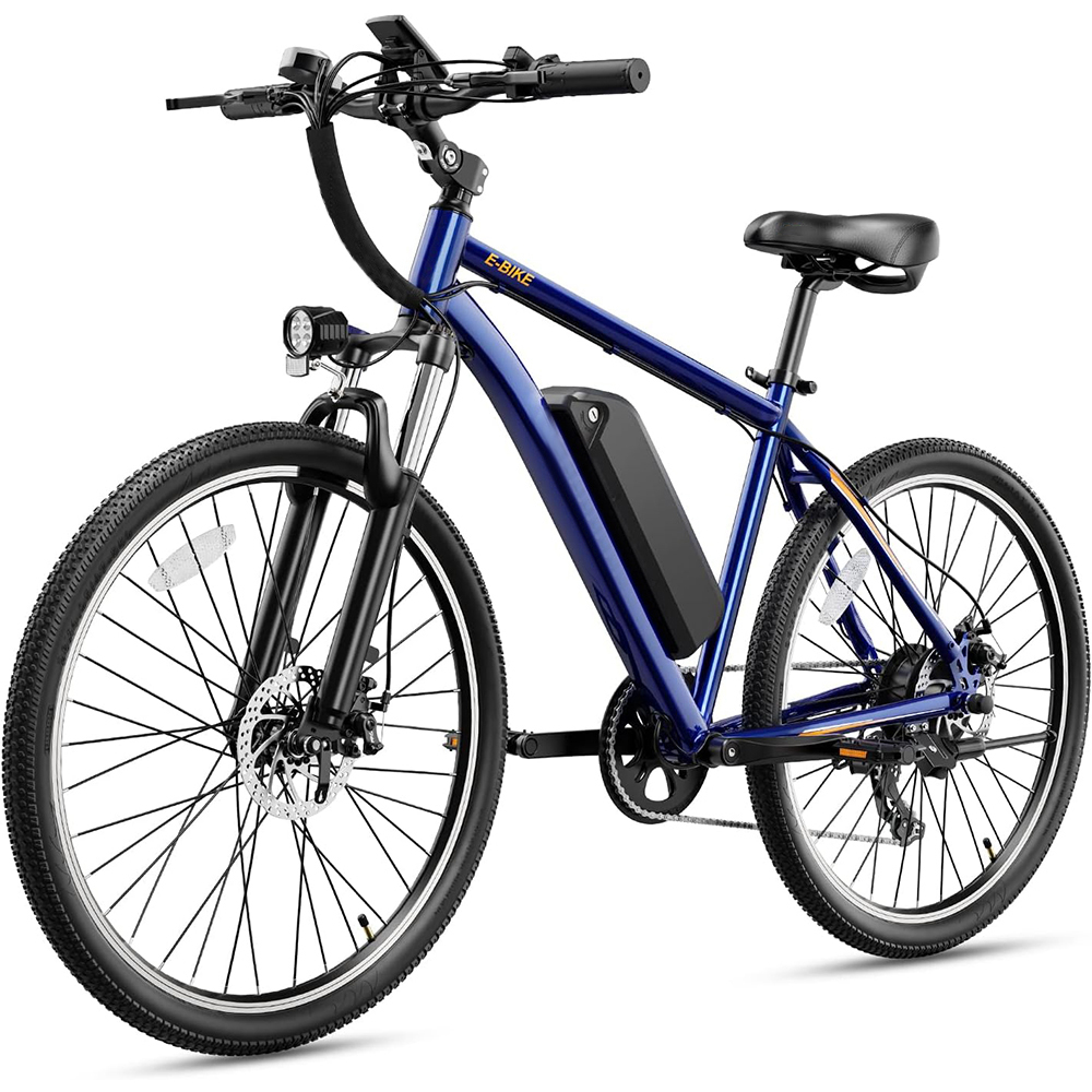 Yoloway Electric Bike for Adults, 26" Commuting Electric Mountain Bike,350W Motor Ebike with 360Wh Removable Battery, Commuting E Bike with Fork Suspension , Shimano 7 Speed