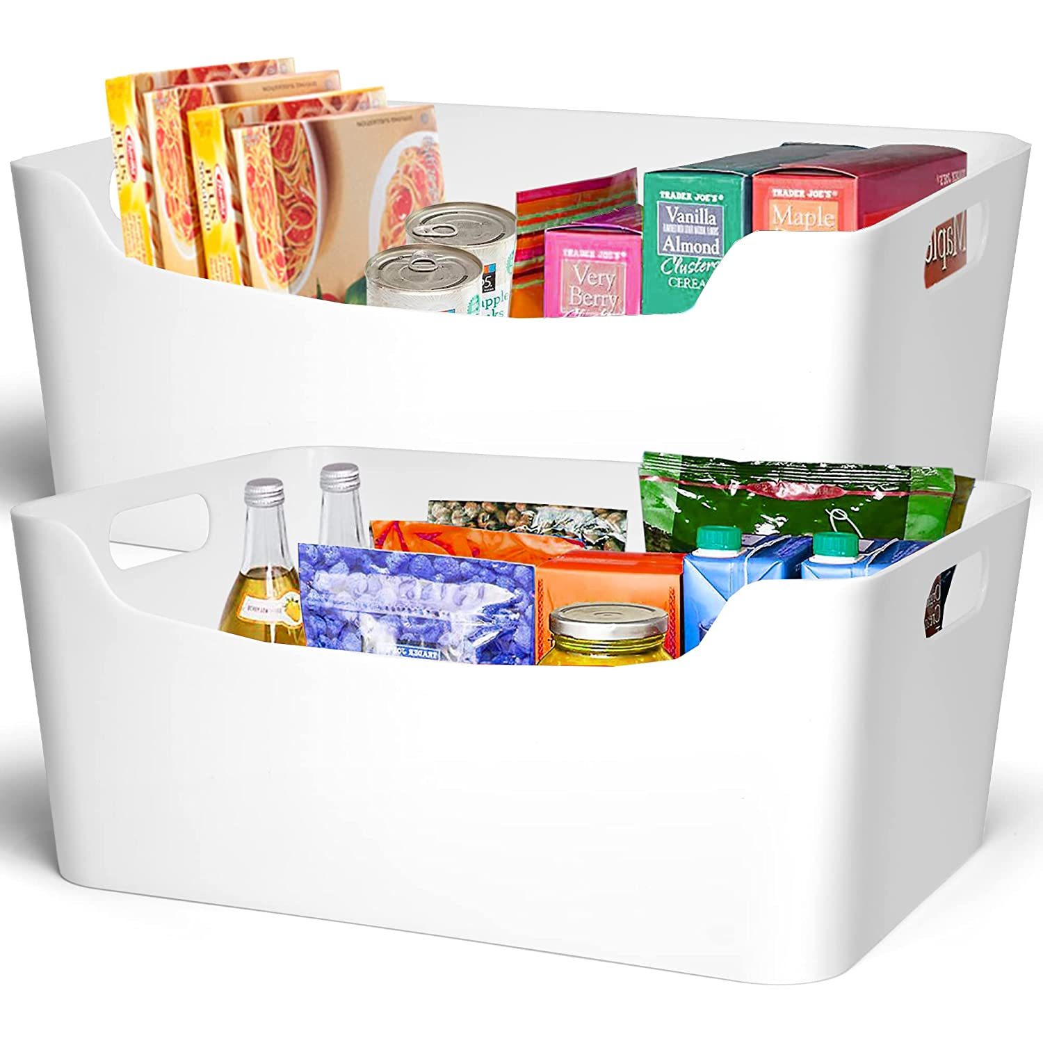 Pantry Organization And Storage Baskets, Pantry Organizer Bins White