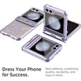 thumbnail image 6 of Clear Case Compatible for Samsung Galaxy Z Flip 5, Galaxy Z Flip 5 Case with Hinge Protection, Anti-Drop Ultra-Thin Girly Women Mechanical Legend Phone Case for Galaxy Z Flip 5 2023 (Purple), 6 of 14