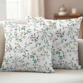 thumbnail image 2 of Spring Flowers Outdoor Pillow Covers 24x24 Set of 2,Waterproof Patio Throw Pillowcase Protectors,Yellow Pink Floral Leaves Country Farm Plants Decorative Pillow Shams Cushion Covers for Bed Couch, 2 of 8