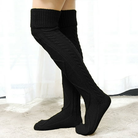 

christmas socks for women 1 Pairs Women S Fashion Warm Woolen Stockings Big Diamond Reverse Pile Pile Socks Knee Socks Winter
