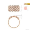 thumbnail image 4 of ANGARA Natural Diamond Bezel-Set Five Layer Cobblestone Ring in 14K Rose Gold for Women (Size-2mm| Color-H| Clarity-SI2) | April Birthstone, Anniversary, Jewelry Gift for Women | Natural Diamond Ring, 4 of 8