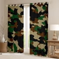 thumbnail image 2 of jejeloiu Rustic Mallard Duck Black Out Curtains,Green Brown Camo Curtains Pack of 2 (42x63 Each) For Boys Women, 2 of 6