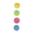 thumbnail image 3 of Plush Emoji Disc Dog Toy Fuzzy Flyer Squeaker Pink Yellow Green Blue or Full Set (Blue Frowny Face), 3 of 9