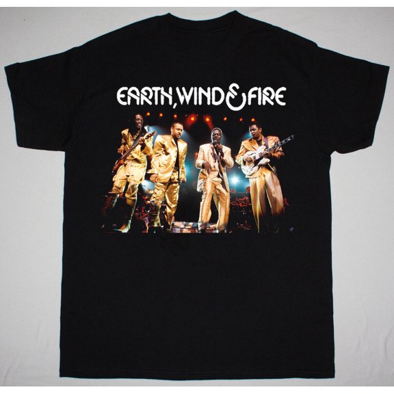 Collection Earth Wind Music and Fire Short Sleeve Black All Size T-Shirt PP160
