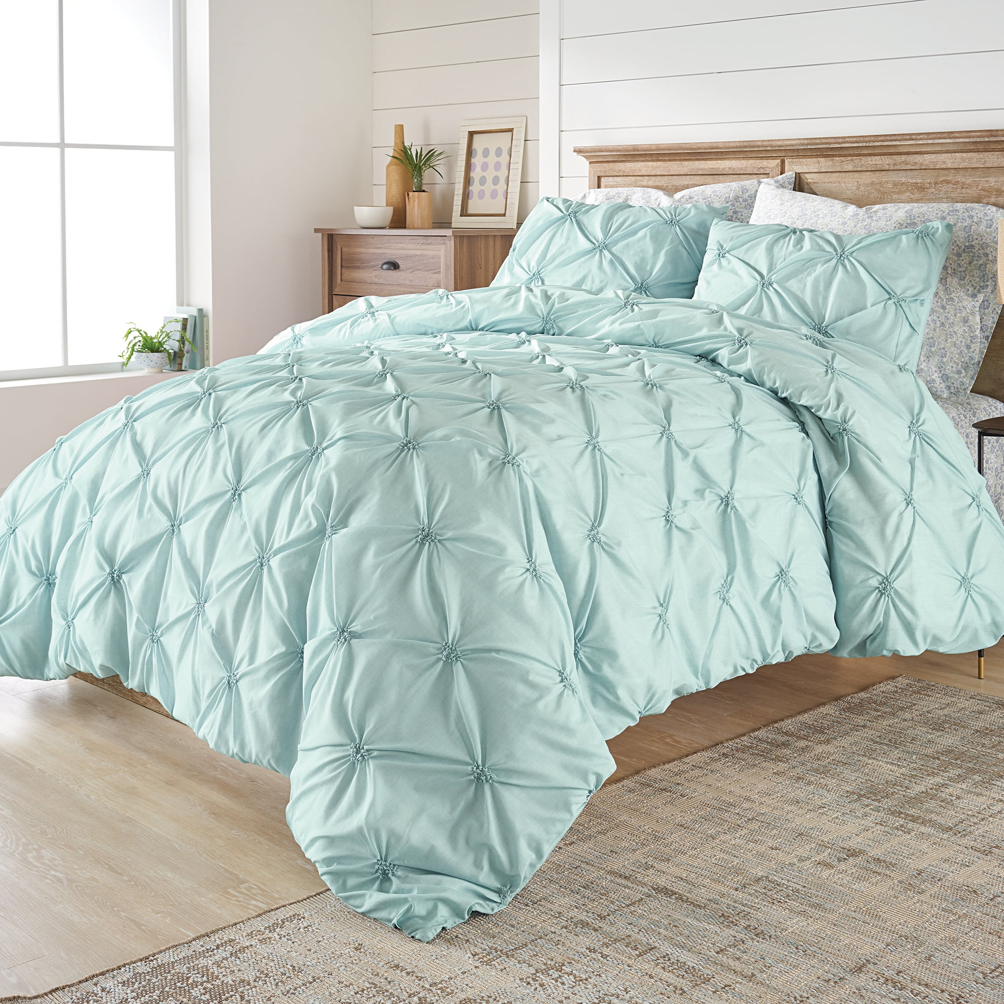 Better Homes & Gardens King Elastic Pintuck Duvet Cover ...