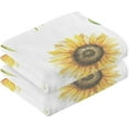 thumbnail image 2 of GZHJMY Hand Drawn Watercolor Sunflowers Cotton Towels Set 2 Pcs Absorbent Hand Towel Face Towels Kitchen Towels Bath Towels for Bathroom Laundry Room Kitchen 16 x 28 Inches, 2 of 7