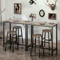 thumbnail image 4 of Bar Table with Charging Station, Rectangular Pub Table, High Top Coffee Table, Counter Bar Height Table, Narrow Long Dining Table,  Greige, 4 of 18