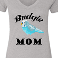 thumbnail image 4 of Inktastic Budgie Mom Parakeet Budgerigar Bird Women's V-Neck T-Shirt, 4 of 5