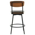 thumbnail image 5 of Maddie Home 27" Faux Leather Counter Swivel Bar Stool in Gray (Set of 2), 5 of 5