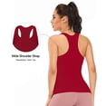 thumbnail image 2 of Anyfit Wear Racerback Workout Tank Tops With Shelf Bra for Women Basic Athletic Tanks Yoga Undershirt Summer Sleeveless Exercise Tops Red 3XL, 2 of 6