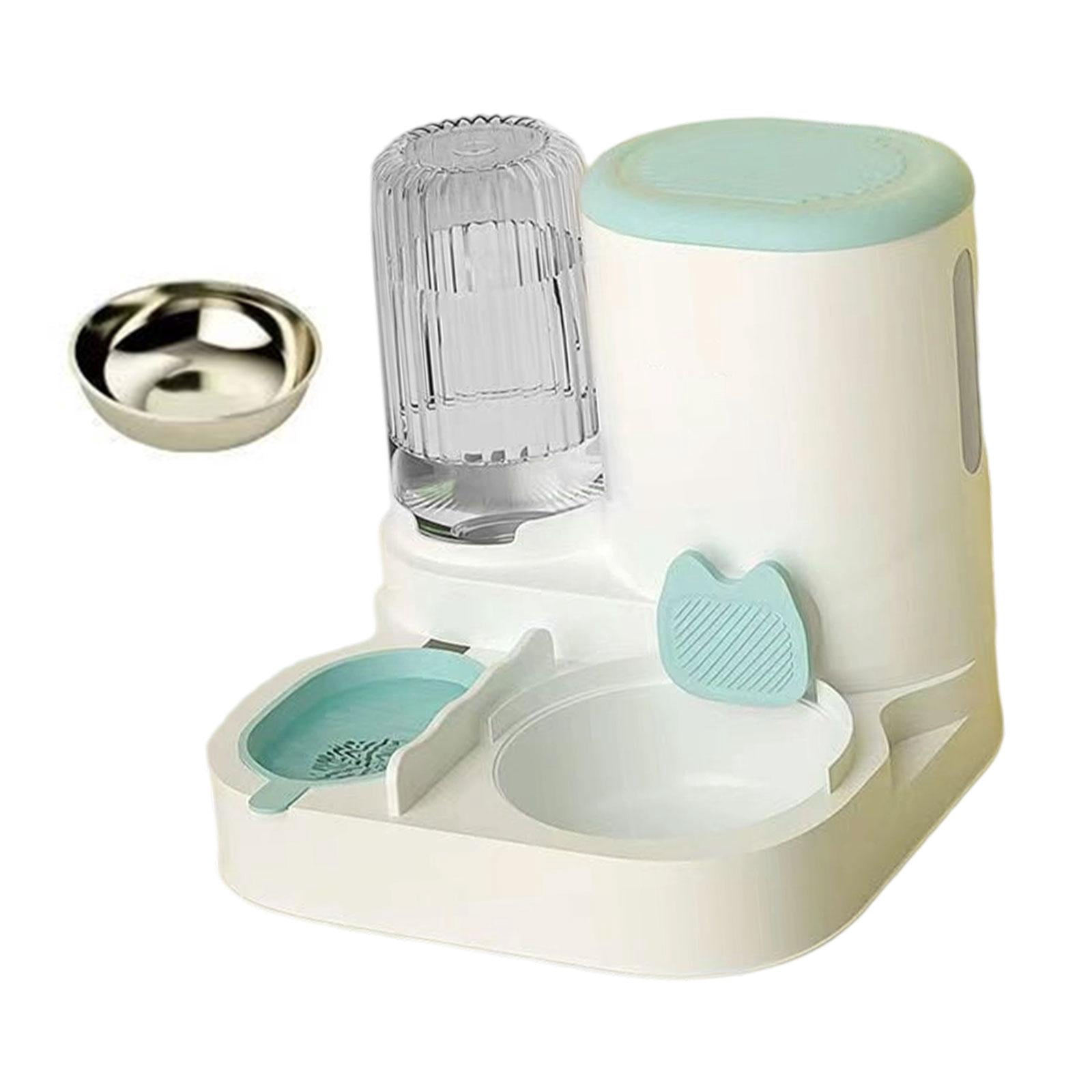 Serenable Automatic Cat Feeder and Water Dispenser Automatic Pet Feeder Compact Pet Supplies Travel Supply Food feed Dog Bowl for Puppy blue