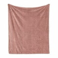 thumbnail image 1 of Geometric Soft Flannel Fleece Throw Blanket, Pattern of Triangles Bicolor Illustration Mosaic Style Grunge Composition, Cozy Plush for Indoor and Outdoor Use, 50" x 60", Ruby and Cream, by Ambesonne, 1 of 6