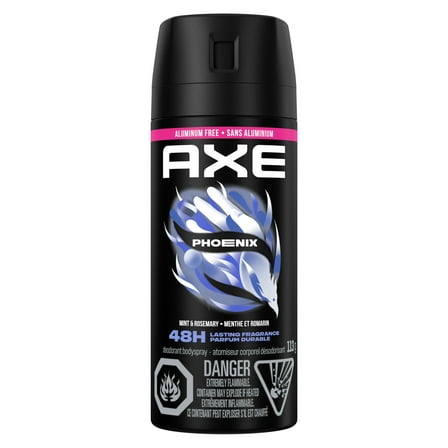 AXE Phoenix Deodorant Spray for Men Crushed Mint & Rosemary Aluminum Free, 4 oz