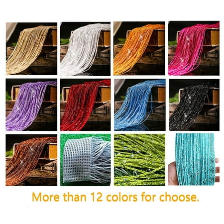 Front Door Drapes Door String Curtain Beads Window Panel Room Divider Crystal Tassel Fringe Beaded Today's Specials ()