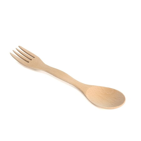 

Wooden Double Head Spoon Fork Dual Head Soup Spoon Fork DIY Kitchen Accessories