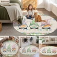thumbnail image 5 of Easter Round Area Rug 8Ft Washable Large Circle Rugs for Living Room Dorm, Retro Farmhouse Gnomes Flowers Rabbit Eggs Plaid Non-Slip Carpet Floor Mats Indoor Outdoor Carpet Runner Home Decor, 5 of 8