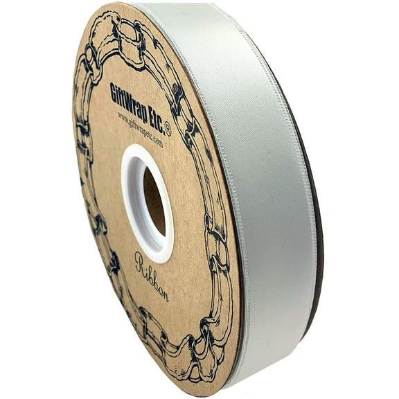 Satin Fabric White Wedding Ribbon - 1" x 100 Yards, Memorial Day, 4th of July, Christmas, President's Day, Anniversary