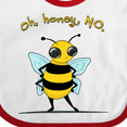 thumbnail image 4 of Inktastic Oh, Honey, No... Cute Bee Boys or Girls Baby Bib, 4 of 4