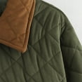 thumbnail image 6 of MELDVDIB Womens Quilted Puffer Jacket Turn Down Collar Button-Up Coat with Pockets Lightweight Warm Comfy Outerwear for Fall Winter, 6 of 8