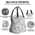 thumbnail image 3 of Boho Bohemia Flower Drawstring Lunch Bag Women - Drawstring Lunch Bag Insulated for Work Office - Stain-Resistant Large Lunchbags for Women with Multi-Pockets, 3 of 6