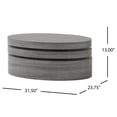 thumbnail image 3 of Noble House Small Oval Mod Rotating Coffee Table, 3 of 10