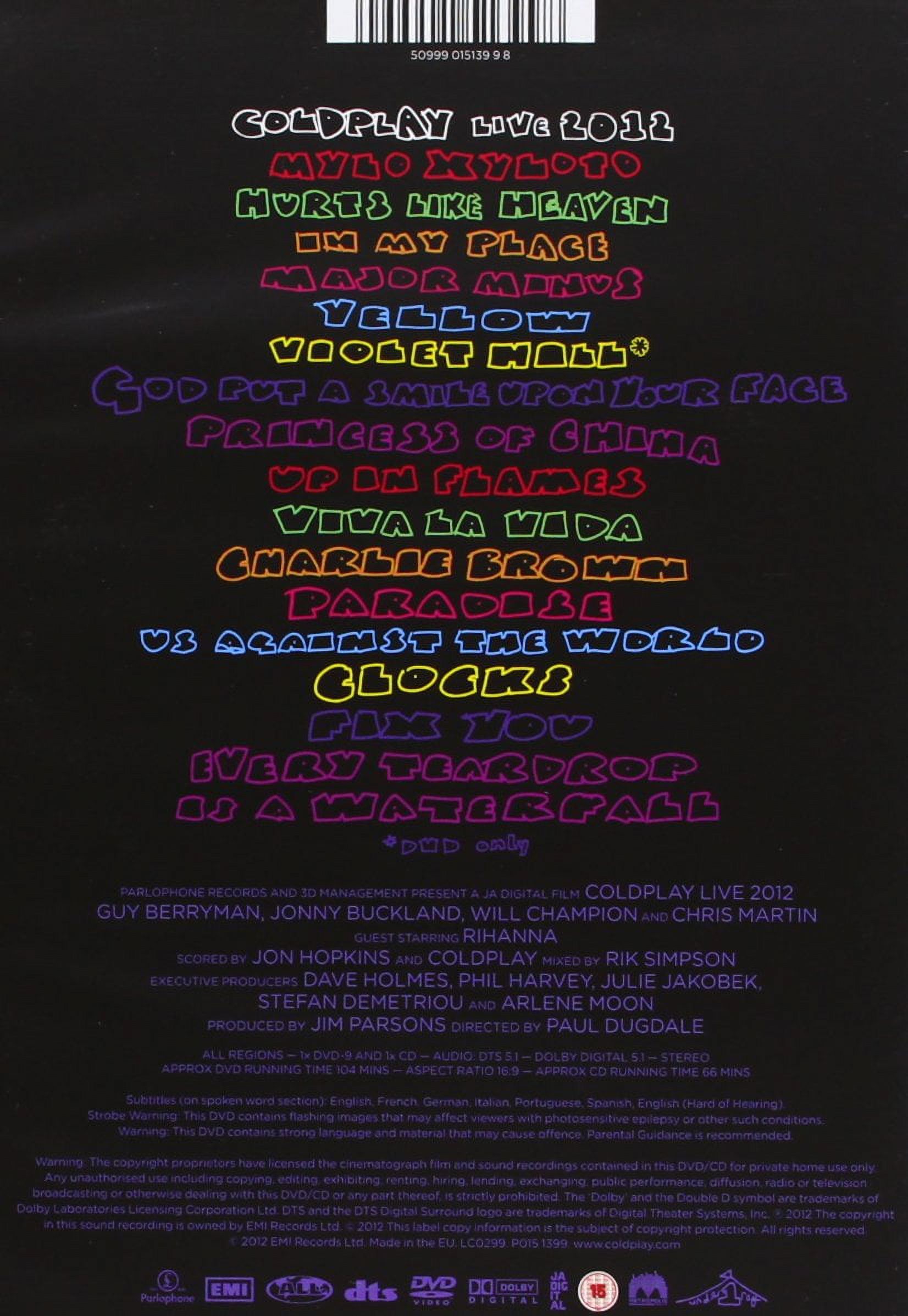 Coldplay - Live 2012: Deluxe Edition - CD/DVD - Music & Performance - CD