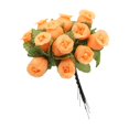 thumbnail image 1 of Bewildely Flores artificiales Rosa Mini ramo hogar boda autoensamblaje plantas falsas adornos de fiesta suministros de Navidad Kits de decoración para fiestas Naranja, 1 of 6