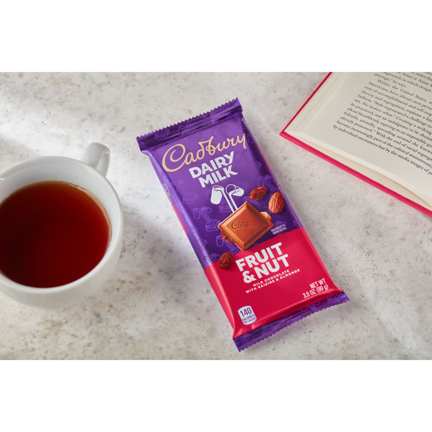 Cadbury Dairy Milk Fruit & Nut Milk Chocolate Candy, Bar 3.5 oz