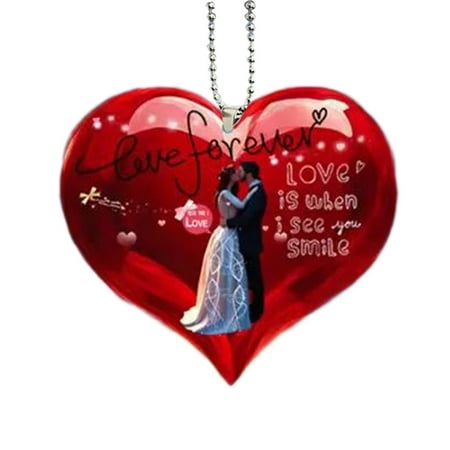 

FORYULIK Gift Chandelier Pieces Acrylic Valentine Decoration Car Rearview Backpack Pendant Decoration