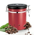 thumbnail image 1 of Amdohai Stainless Steel Airtight Canister Coffee Bean Canister Food Storage Container 1.5L with Vent Valve for Coffee Tea Sugar Flour, 1 of 8
