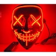 thumbnail image 3 of Máscara de terror LED, máscara de Halloween, purga con 3 efectos de luz, controlable, para decoración de disfraces de fiesta de carnaval, cosplay, decoraciones de fiesta Rojo Verde, 3 of 5