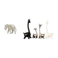thumbnail image 1 of Figuras de elefantes de madera talladas a mano y jirafas de cerámica. Souvenirs para escritorio, oficina, estantería, dormitorio, mesa de mes, 1 of 7