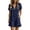 Navy, variant on Women Summer Solid Lapel Short Sleeve Romper Casual Loose Playsuit with Pockets Button Down Jumpsuit with Short