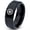 Black Bevel Polish Tungsten, variant on Tungsten Astronomical Star Circle Emblem Band Ring 9mm Men Women Comfort Fit Black Flat Cut Brushed Polished