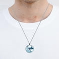 thumbnail image 5 of Shark Elegant Glass Circular Pendant Necklace - Stylish and Trendy Jewelry for Women, 5 of 5