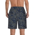 thumbnail image 3 of Bixox Men's Golden Peonies printing Casual Classic Fit Short Summer Beach Shorts, 3 of 6