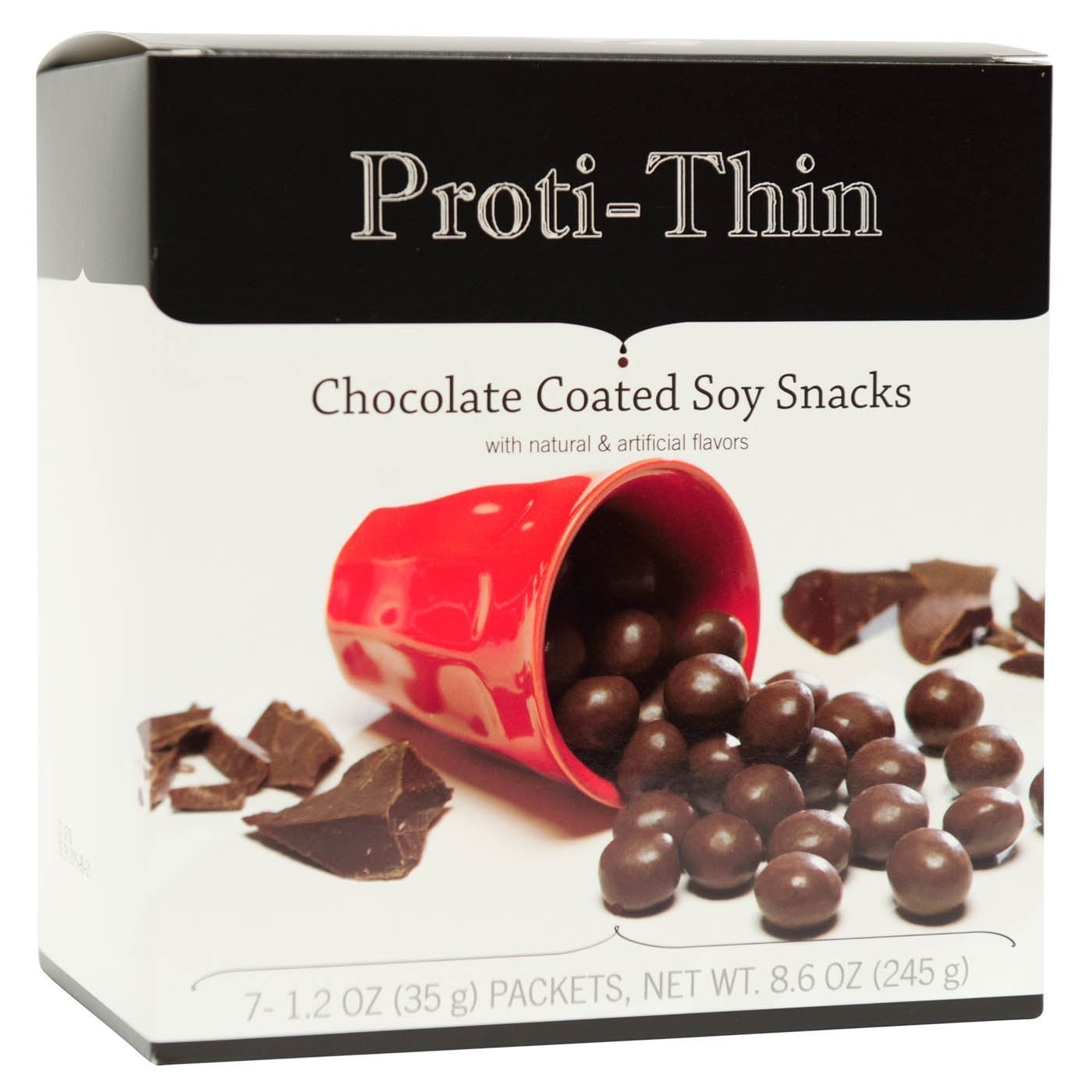 ProtiThin Chocolate Coated Protein Diet Soy Snacks 15g Protein Low Calorie Low Fat