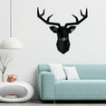 thumbnail image 4 of Deer Head Gift Hanging Sculpture Modern Geometrical Antlers Art Accessories Faux Taxidermy Deer Antler Wall Mount Home Decor for Farmhouse Office Black, 4 of 8