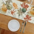 thumbnail image 3 of Fall Table Runner Pumpkin Maple Leaf Watercolor Vintage Table Runners Seasonal Autumn Thanksgiving Harvest Home Kitchen Dining Party Decorations 13x72 Inch, 3 of 5