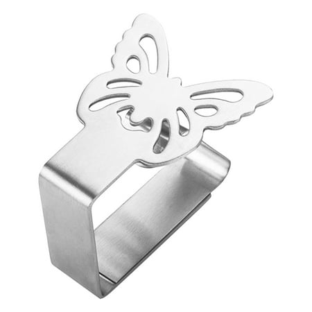 

Sukalun Stainless Steel Table Clips | Table Cloth Clip Clamp Holder for Home Party Picnic | Includes 6 Different Shape of Cutlery Butterfly Flowers Four-Leaf Clover Leaves Moon.