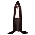 thumbnail image 1 of Disfraces de Halloween, mujeres, hombres, capa elegante, con capucha, bruja adulta, capas largas negras para fiestas navideñas, capas con capucha Methold JR0584-07B, 1 of 3