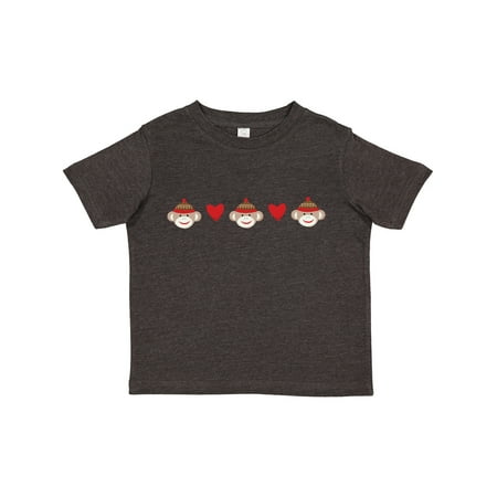 

Inktastic Sock Monkey Heart Border Gift Toddler Boy or Toddler Girl T-Shirt