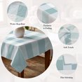thumbnail image 5 of Aqua White Buffalo Check Table Cloth Waterproof Tablecloths, Farmhouse Plaid Modern Geometric Tablecloth Dining Table Cover for Kitchen Party Tabletop Outdoor, Rectangle Tablecloth 52x70 Inch, 5 of 9