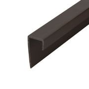 Outwater Plastic J Channel Fits Material 1/2 Inch Thick Brown Styrene Cap Moulding 46 Inch Length (Pack of 2)