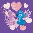 thumbnail image 2 of Junior's Lilo & Stitch Angel Eskimo Kiss Watercolor Graphic Tee Purple 2X Large, 2 of 3