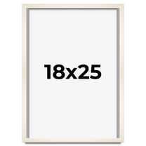 18x25 Frame White Wheat Solid Wood Picture Frame | Moulding Width 0.75 Inches | Interior Depth 0.5