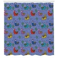 thumbnail image 3 of Ambesonne Llama Shower Curtain, Cartoon Animal Triangles, 69"Wx84"L, Multicolor, 3 of 3