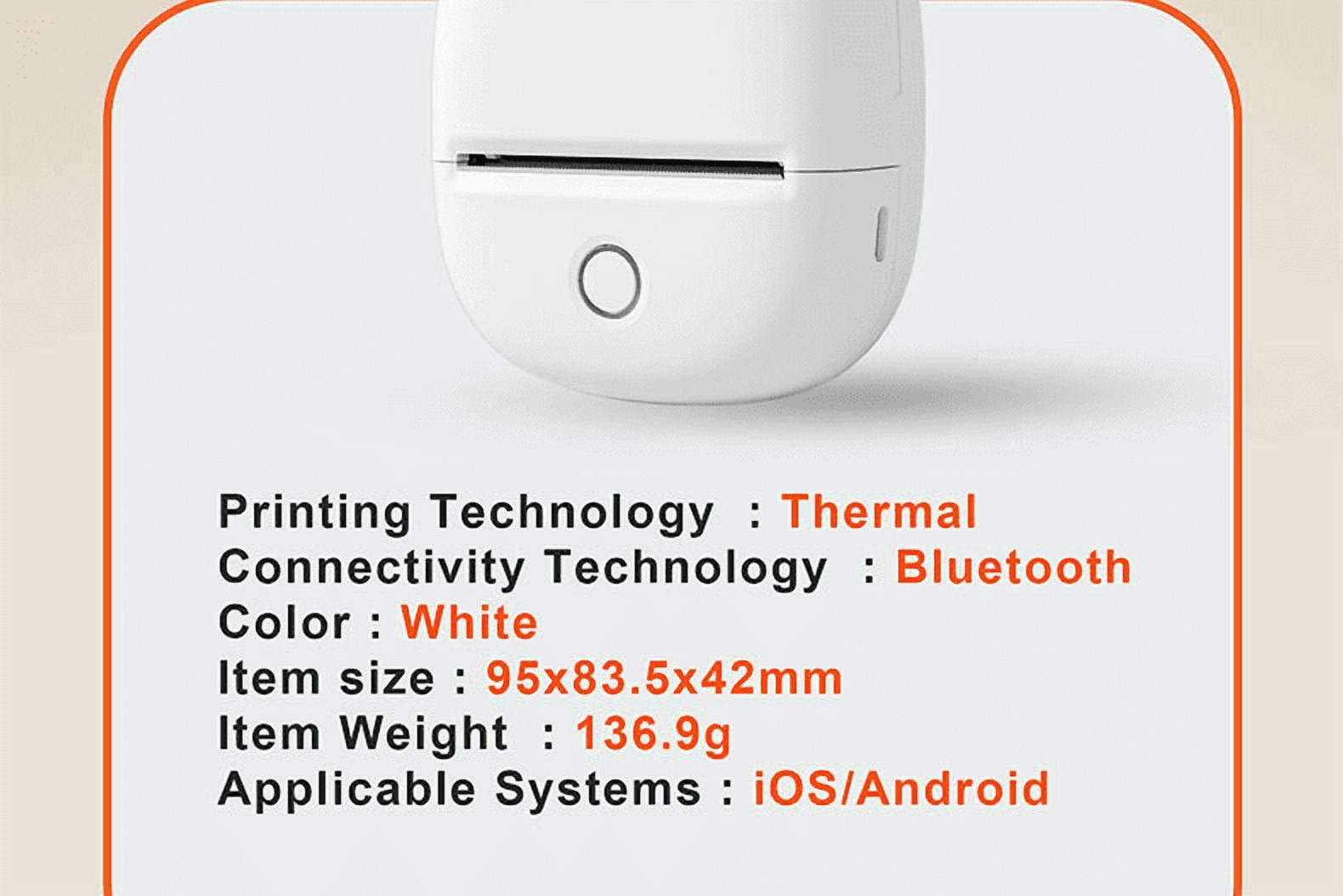 Mini Bluetooth Thermal Label & Photo Printer, Portable Inkless Pocket Printer with AI Anime Effect, OCR Scan-to-Print, Compatible with iOS & Android, for Notes, Study, Journal, Labels & Photos