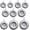 F-mix Kit(1+2+3+4+6oz)-10pack, variant on Disc Sinkers Fishing Weight Round Coin Fishing Sinkers Flat Lead Weights in Bulk for Saltwater Trolling Catfishing Equipment and Gear